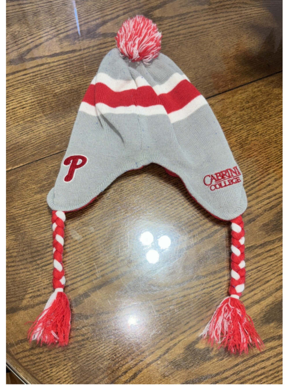 Philadelphia Phillies Cabrini College SGA Knit Hat Beanie with Pom